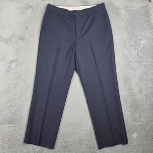 Santorelli Romeo Dress Pants Mens 34 Blue Grey Virgin Wool Made in Italy Romeo